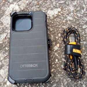 OtterBox Black Phone Case with Cable